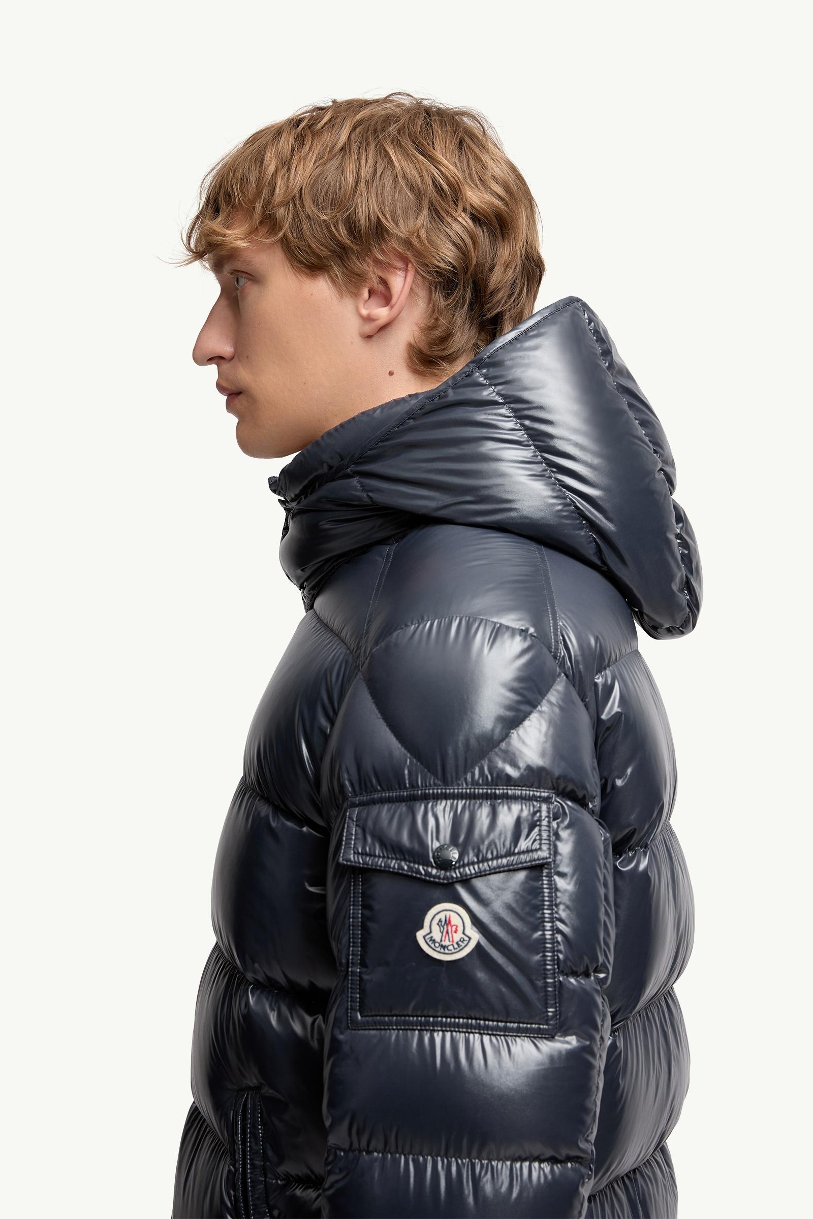 Navy Blue Moncler Maya Hooded Short Down Jacket - Short Down