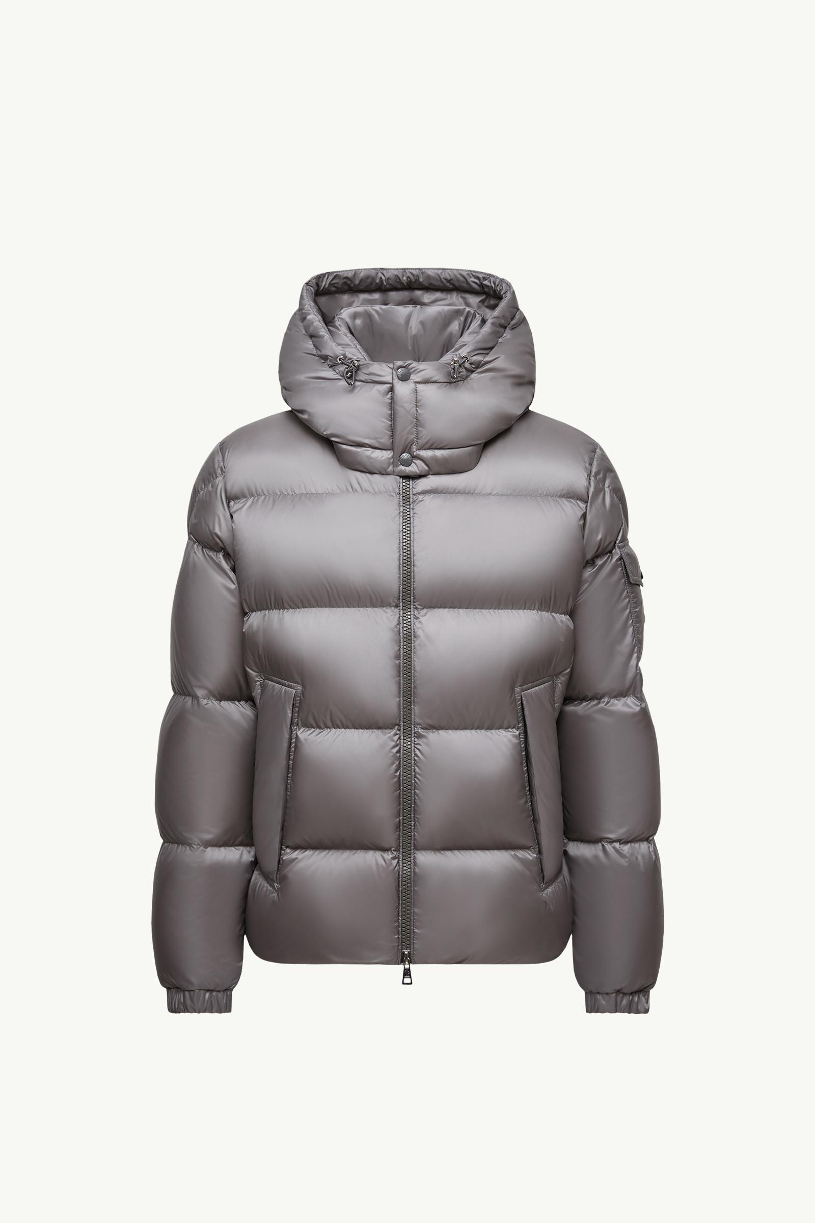 Grey Couyere Hooded Short Down Jacket - Short Down Jackets for Men
