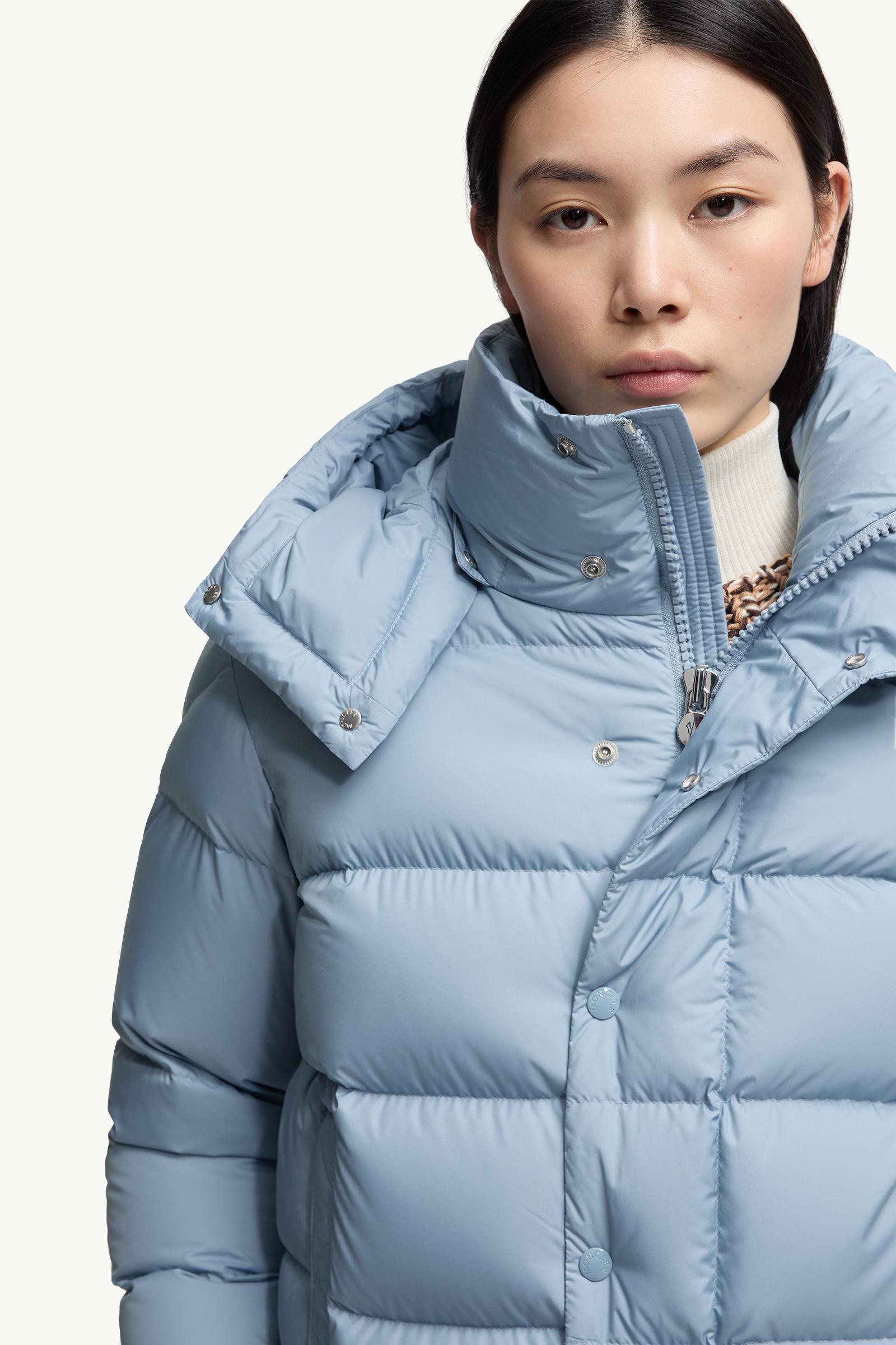 Light Blue Moncler Maya 70 Hooded Short Down Jacket - Short Down