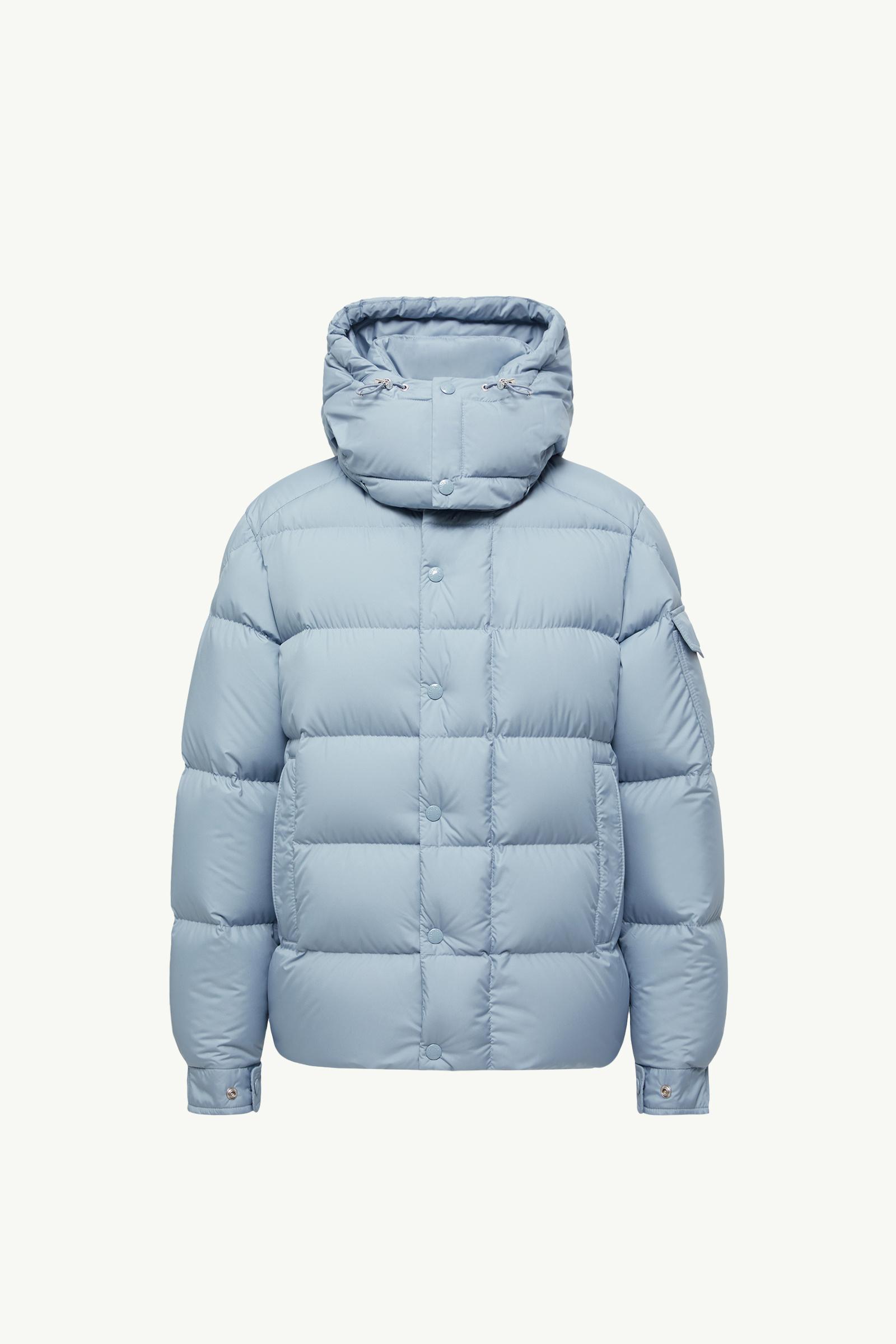 Light Blue Moncler Maya 70 Hooded Short Down Jacket - Short Down