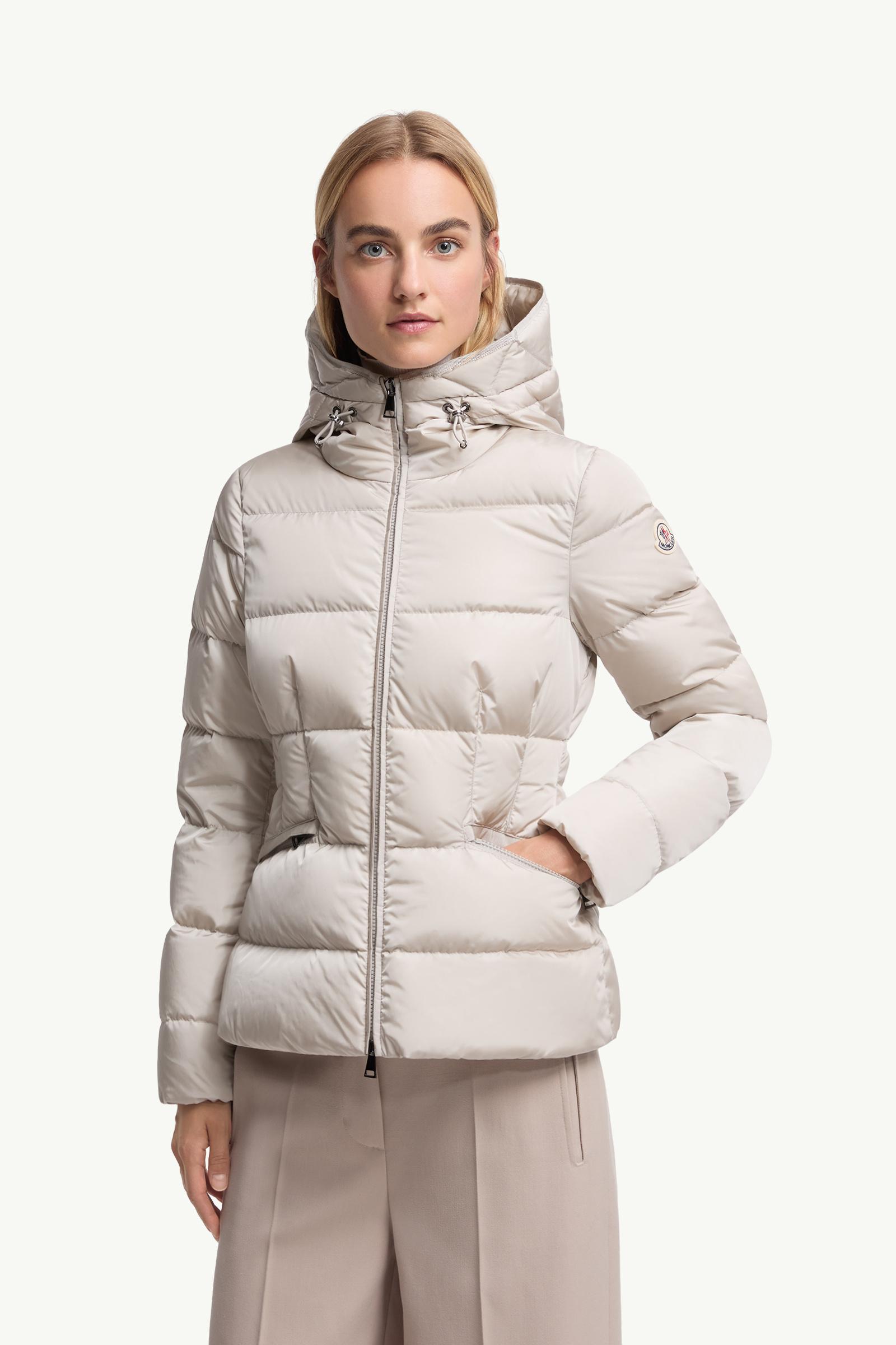 Beige Avoce Hooded Short Down Jacket - Short Down Jackets for