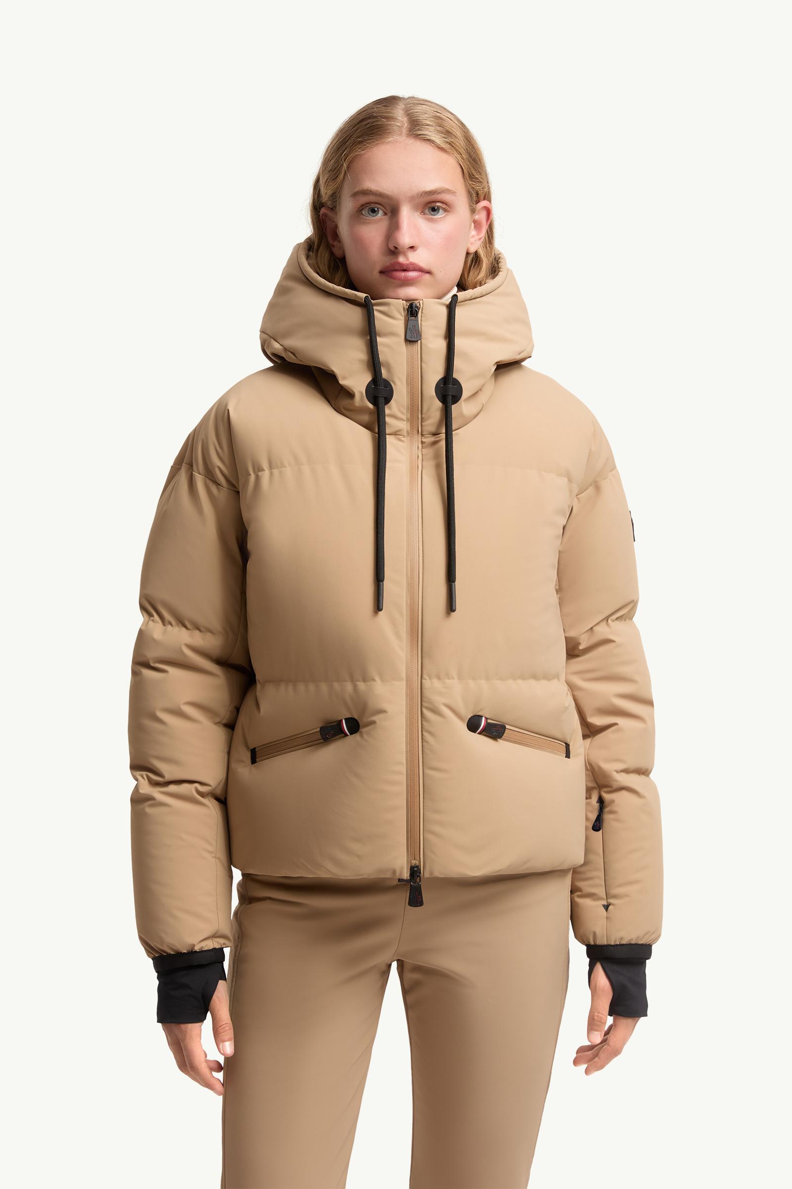ellesse スキーウェア レディース上下 7-2ベージュ×ブラウンダウン80
