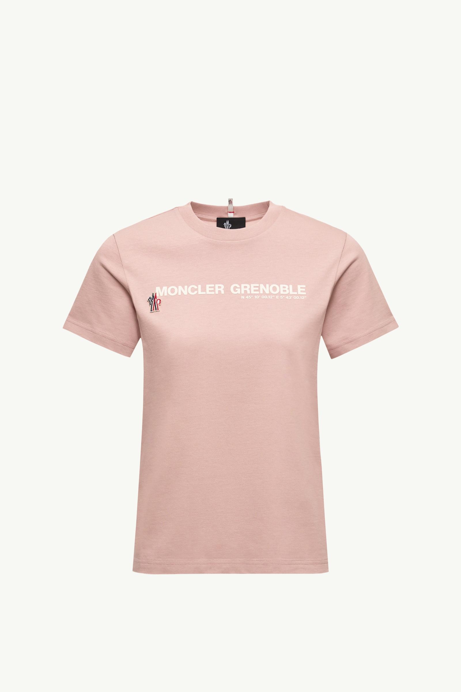 Pink Logo Cotton T-Shirt - Tops & T-shirts for Women | Moncler US