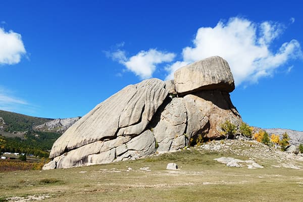 乗馬付】テレルジ国立公園の亀石・アリヤバル寺院と巨大騎馬像を車で
