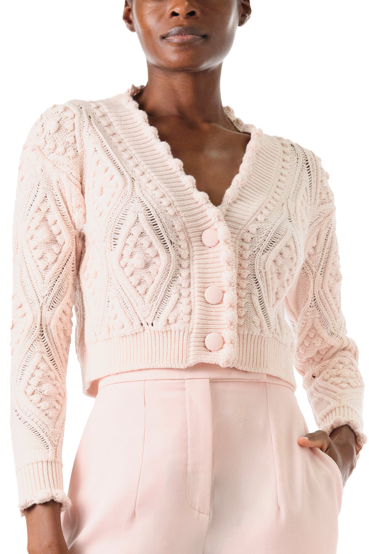 Cable Knit Cardigan – Monique Lhuillier