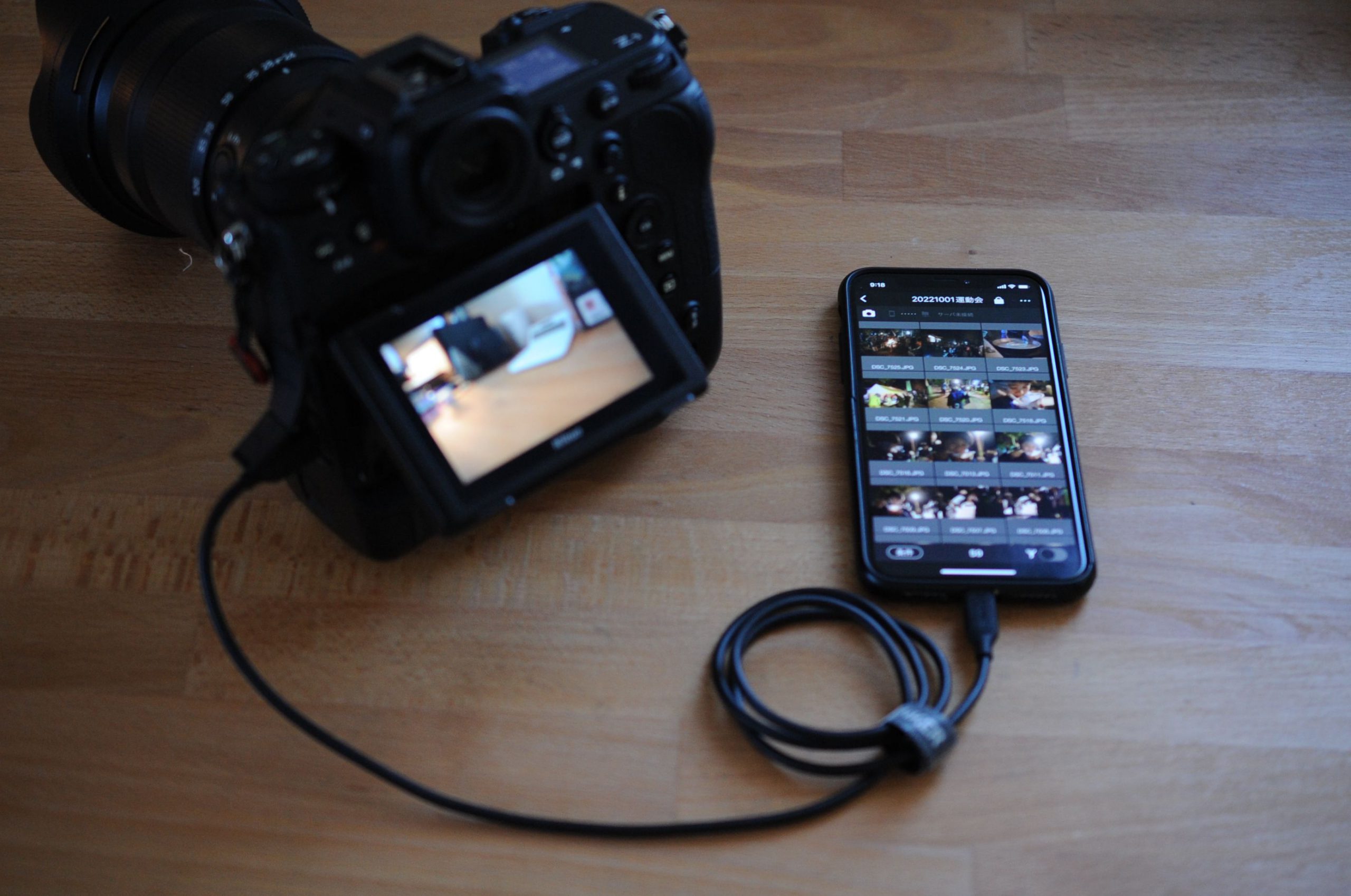 NX MobileAir］Nikon Z 9とスマホを有線接続し元画像を素早くNASへ転送