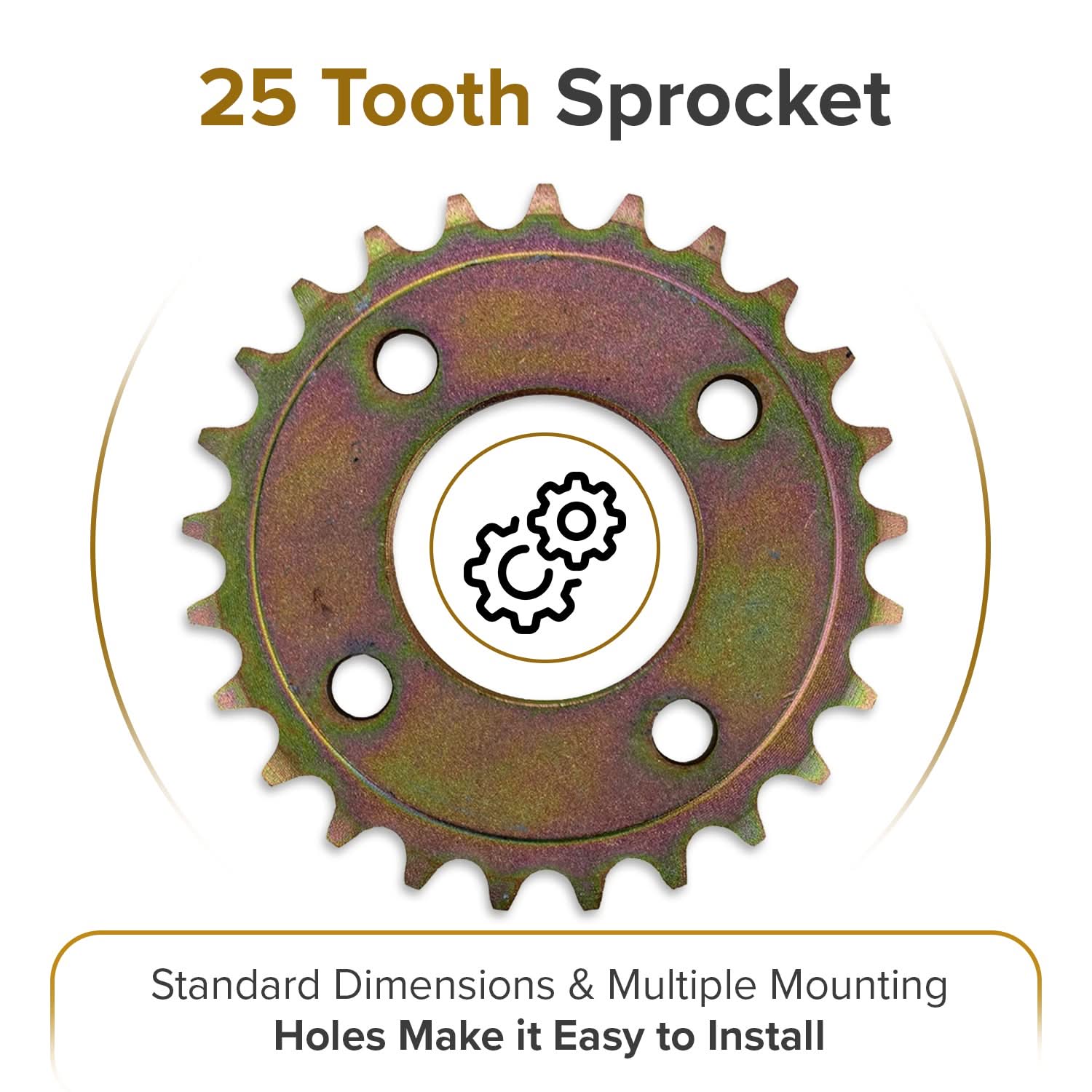 420 Chain 25 Tooth Rear Sprocket for Coleman KT196 & CK196-T 6.5