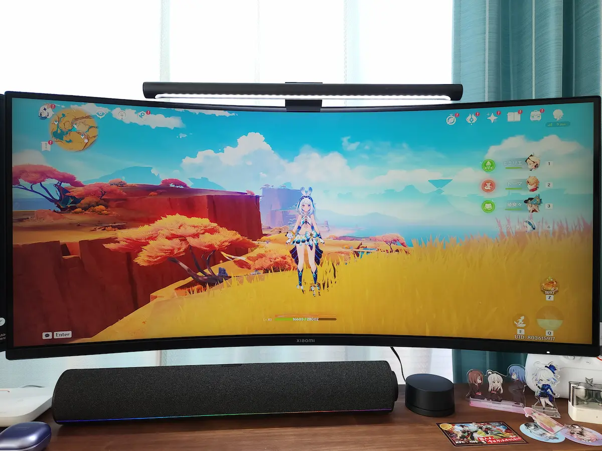 Xiaomi ウルトラワイドモニター レビュー】高解像度で180Hz対応なのに