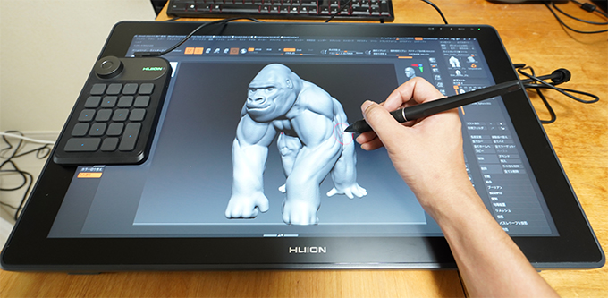 HUION KAMVAS 22 Plus+keydial mini 液晶タブレット レビュー • 3DCG