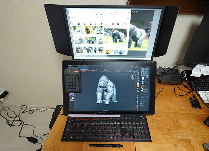 HUION KAMVAS 22 Plus+keydial mini 液晶タブレット レビュー • 3DCG