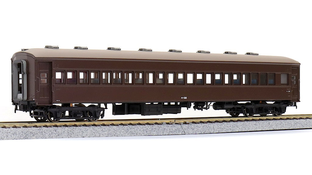 天賞堂 [57057] スハ32形 丸屋根 ぶどう色2号 原形扉 (1:80 16.5mm/HO