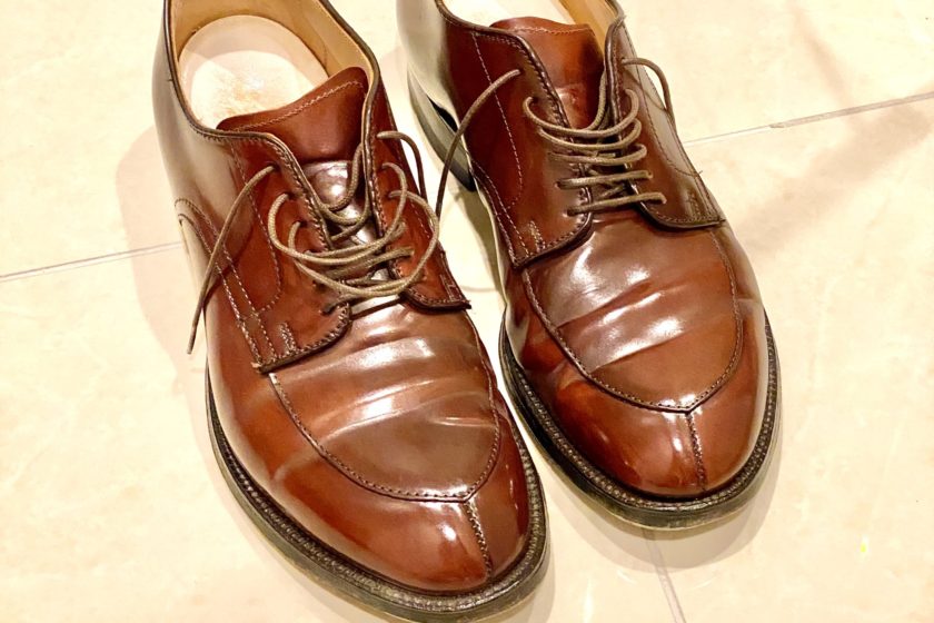 コードバンのオールデンにシューツリーは入れるべきか！？→写真で比べ