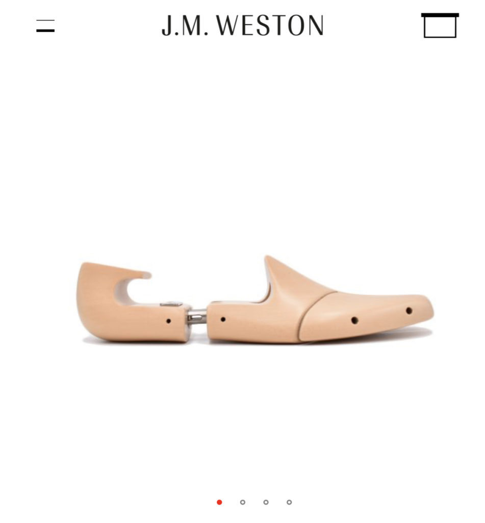 写真比較】J.M.WESTON純正ツリーの種類(ゴルフローファー用、ハント用