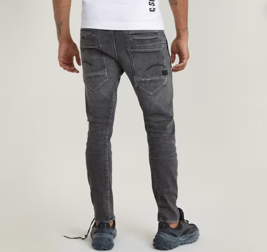 G-Star Raw D-STAQ 3D SLIM Men's -FADED ODYSSEY GREY DESTROYED