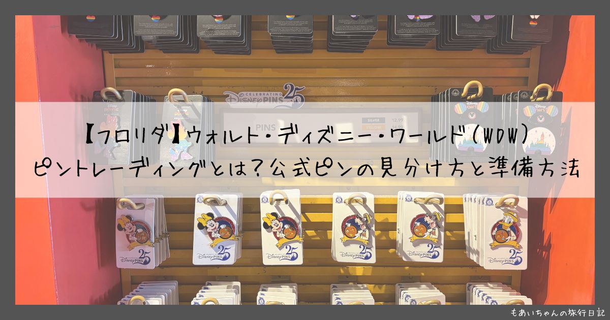 フロリダディズニー】WDWのピントレーディングとは？公式ピンの見分け