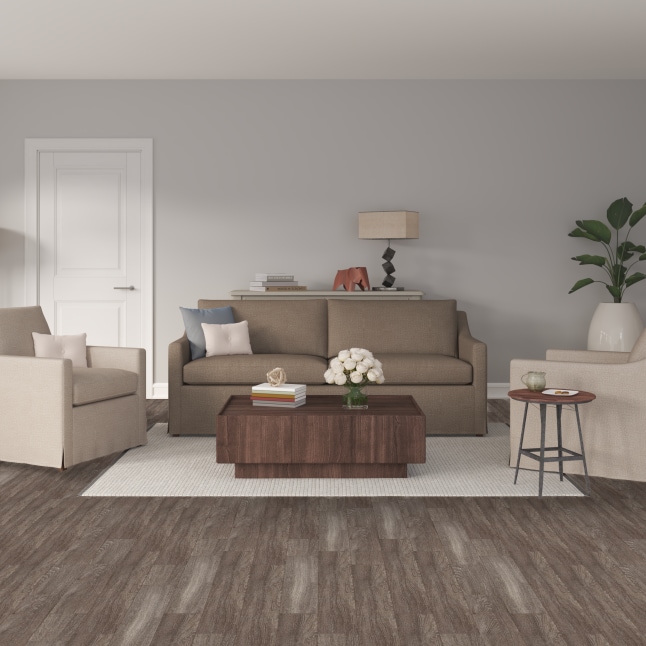 Shaw Perennial Chronic Brown 6-mil x 6-in W x 48-in L Waterproof