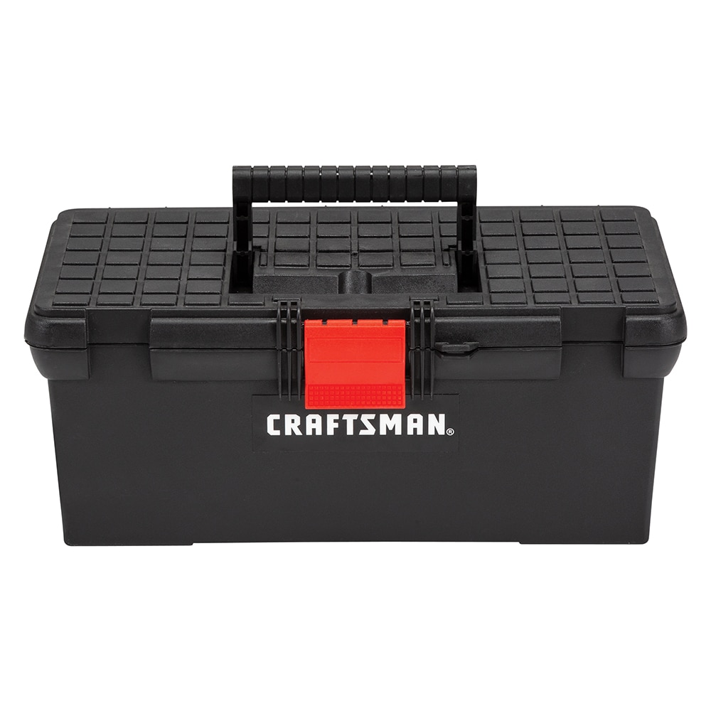 CRAFTSMAN 16-in W x 6.4-in H x 8.5-in D Black Plastic Tool Box