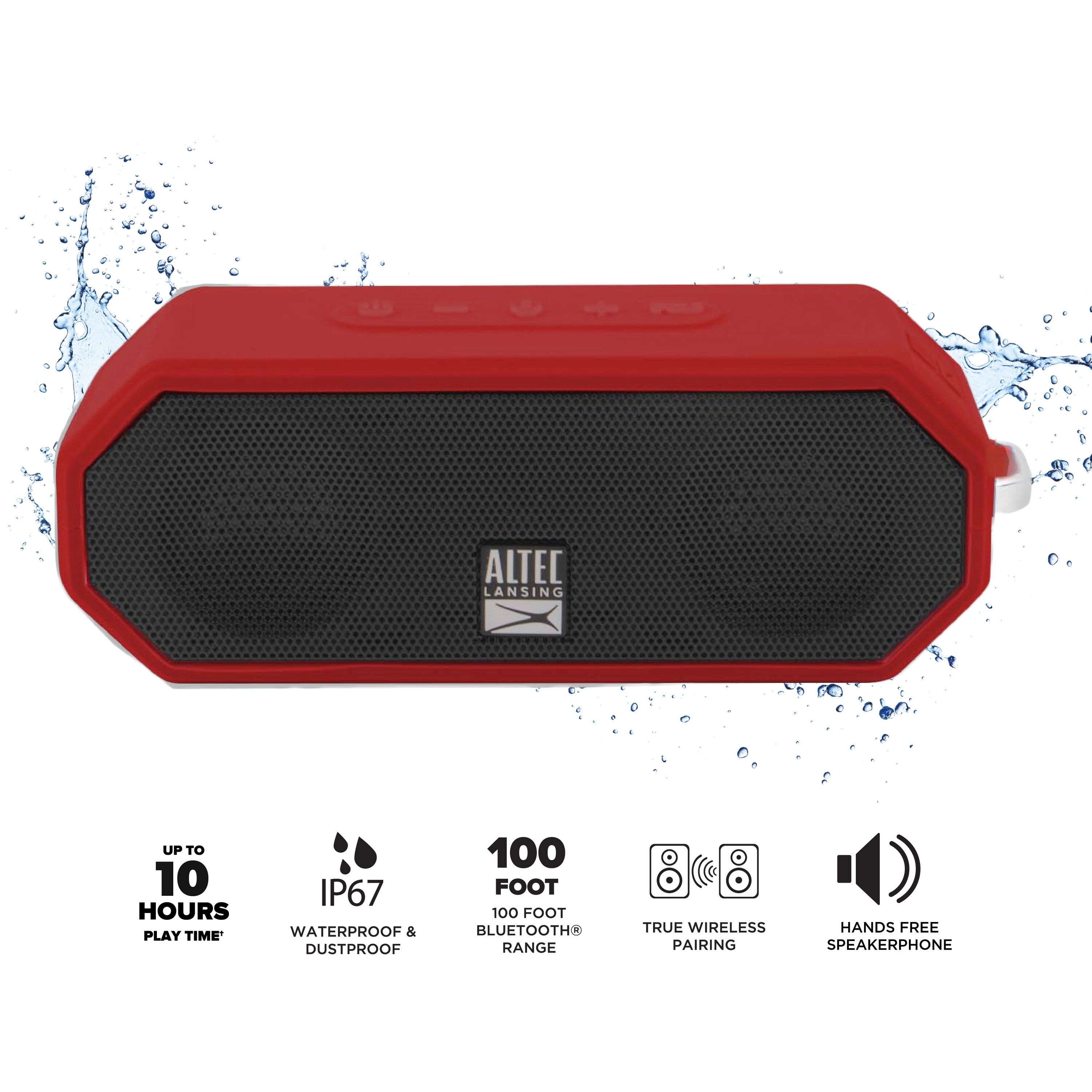 Altec Lansing Jacket H2O 4, Waterproof 2.9-in 6-Watt Bluetooth