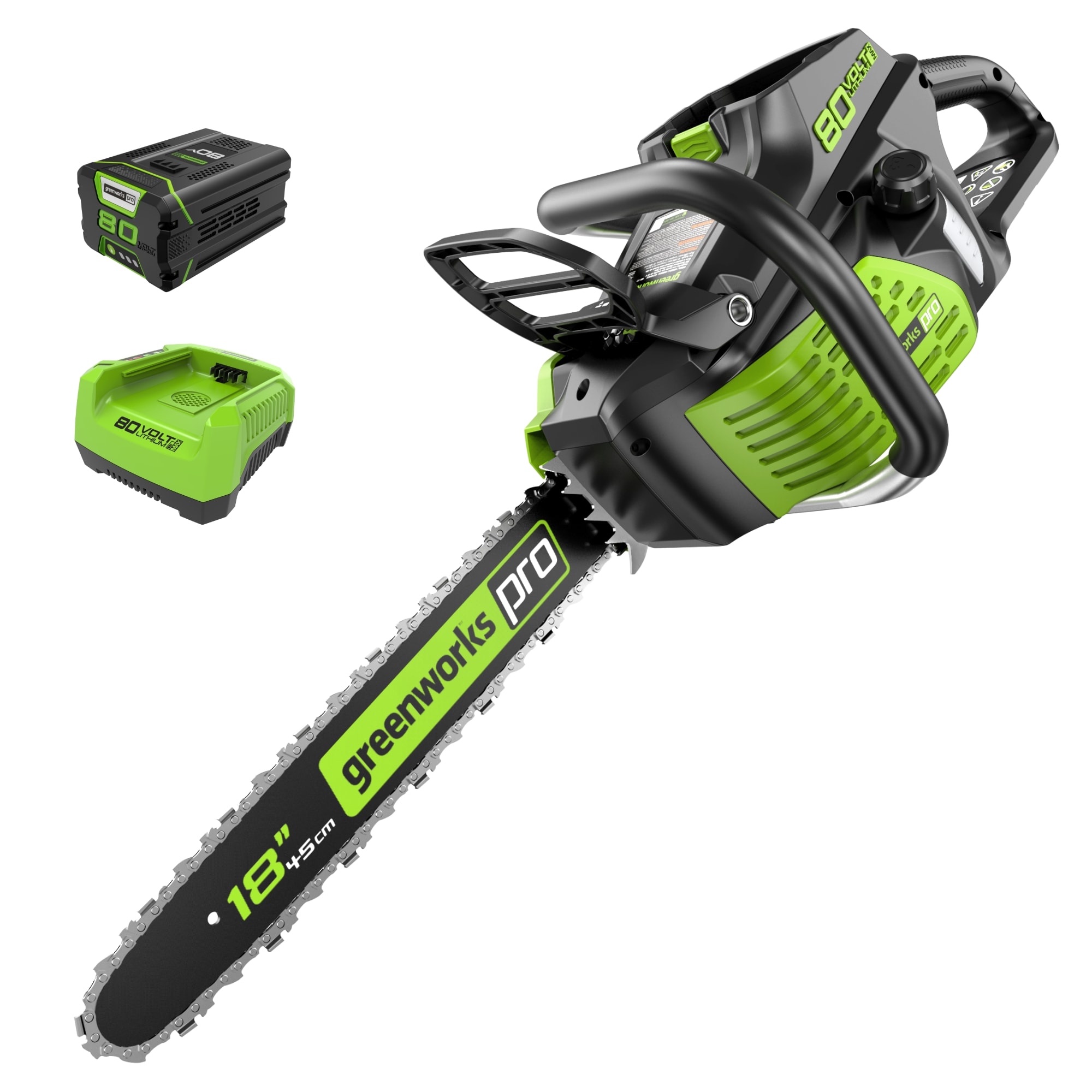 Greenworks 80-volt 18-in Battery 2 Ah Chainsaw (Battery and