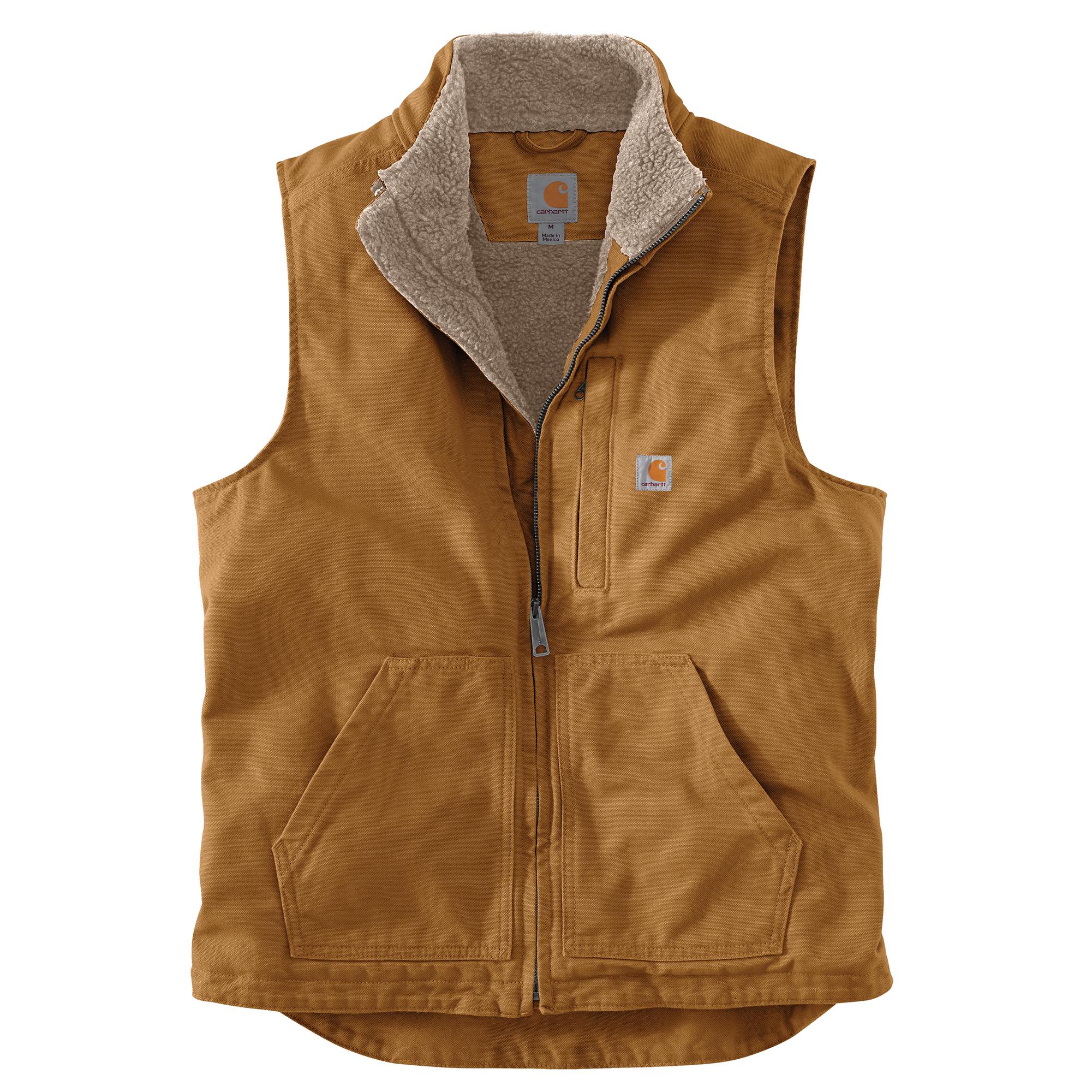 Carhartt Men's Brown Polyester Fleece-lined Vest XL tall at Lowes.com