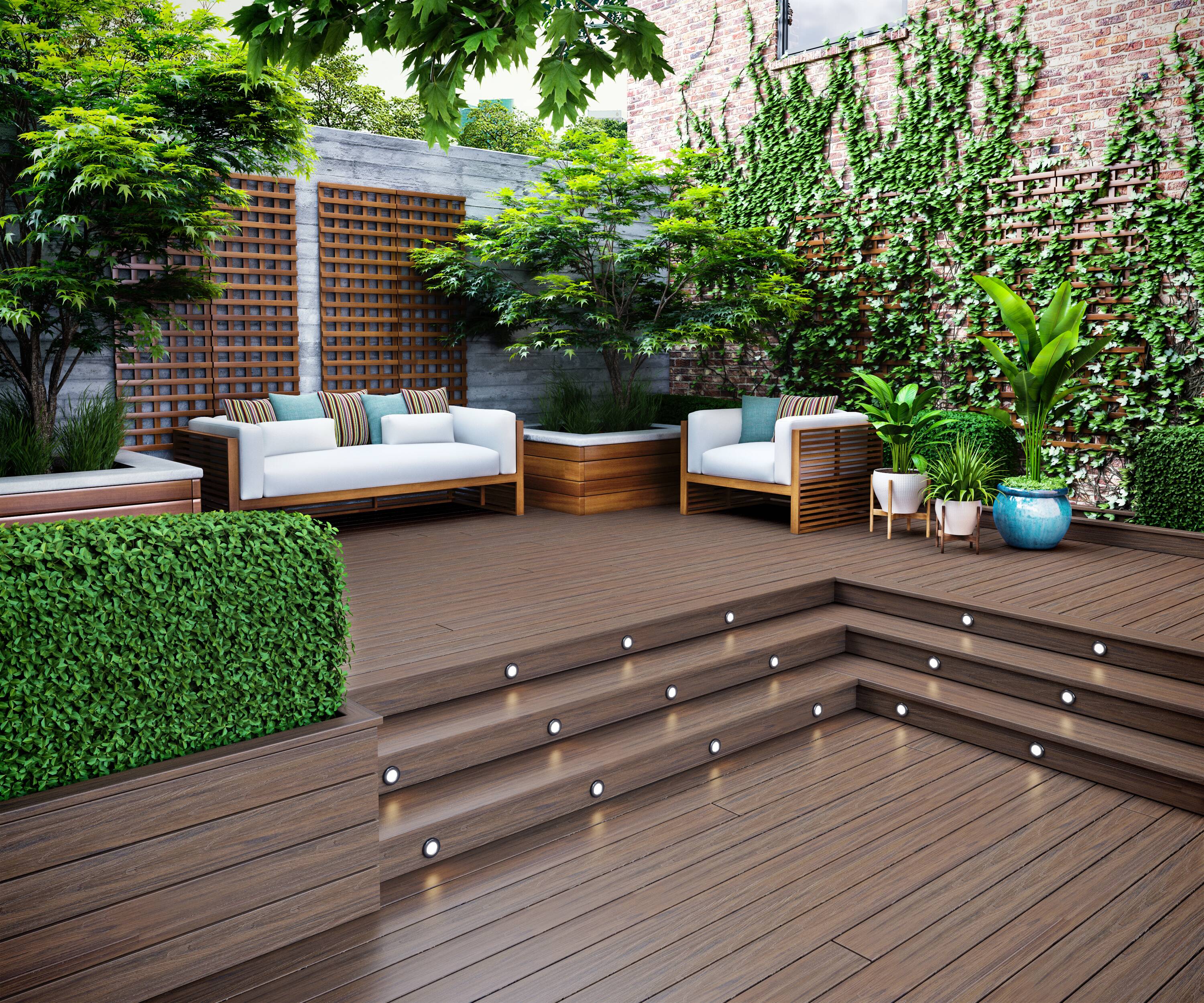 Deckorators Tropics 1-in x 6-in x 16-ft Hana brown Grooved