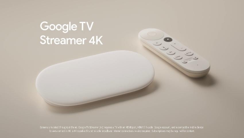 Google TV Streamer (4K) + Google TV Streamer Voice Remote GA05662
