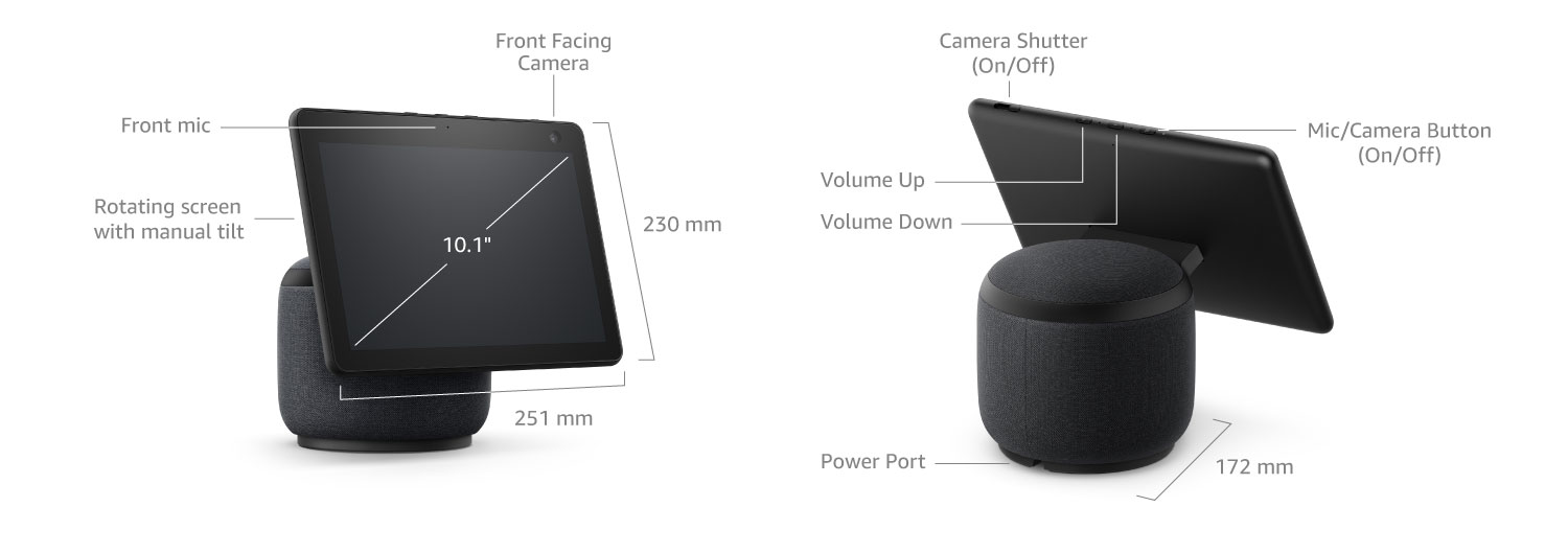 Amazon Echo Show 10 (3rd Gen) HD Smart Display with Premium Sound