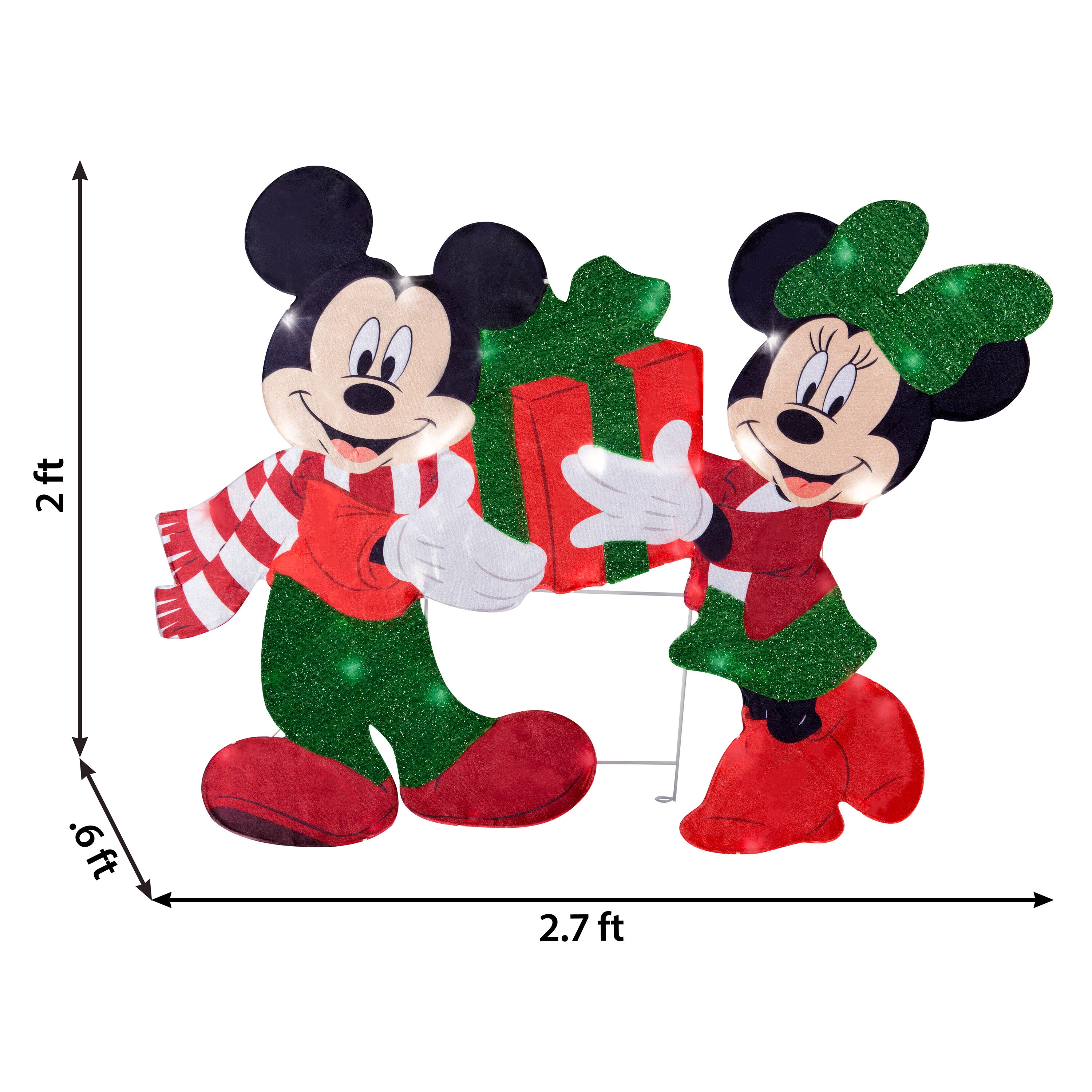 Disney Mickey and Minnie 25-in Freestanding Mouse Yard decoration