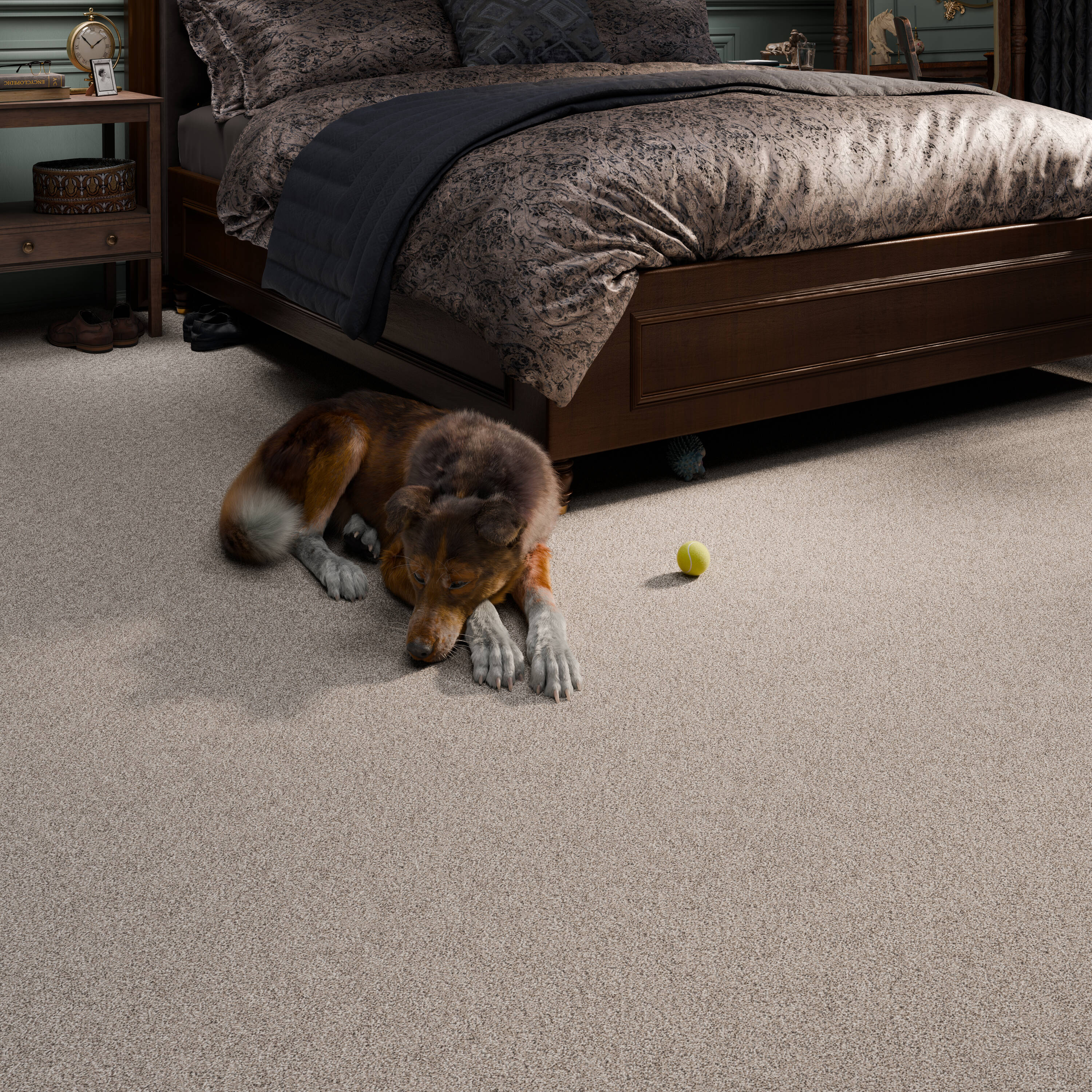 STAINMASTER PetProtect with LeakDefense Paws Of Joy Mocha Brown