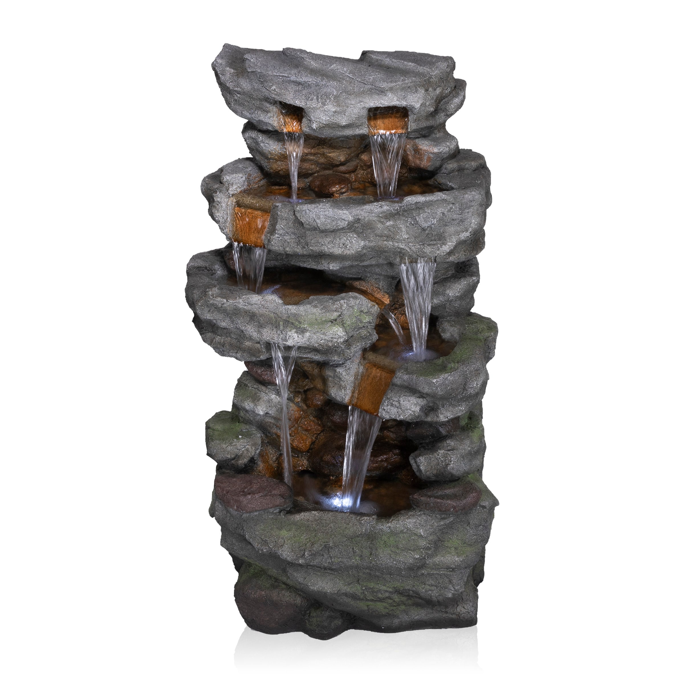 Alpine Corporation 39-in H Resin Water Tiered Outdoor Fountain