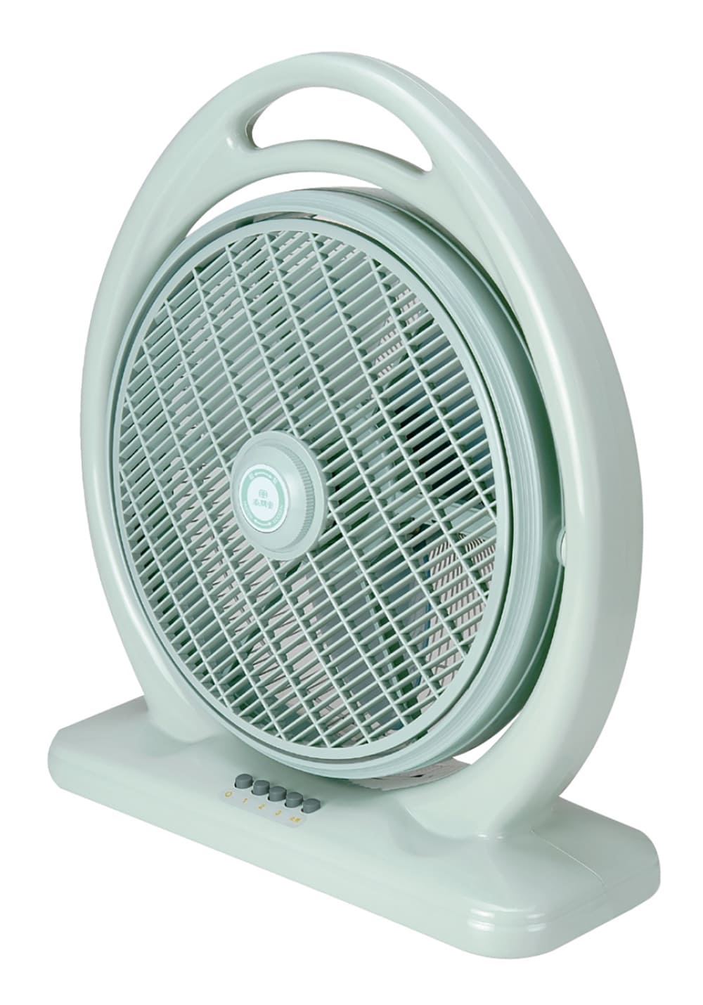 SPT 14-in 120-Volt 3-Speed Indoor Green Oscillating Box Fan SF