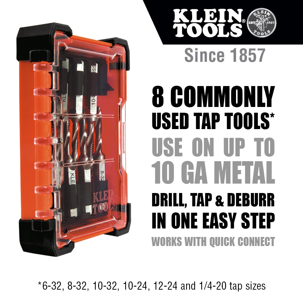 Klein Tools Drill Tap Tool Kit 8-Piece Standard (SAE) Tap and Die