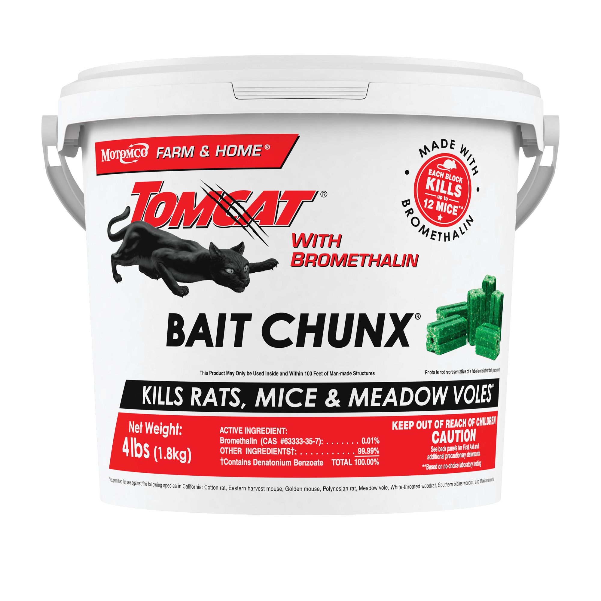 TOMCAT With Bromethalin Bait Chunx Pail Mouse Killer BL22244 at