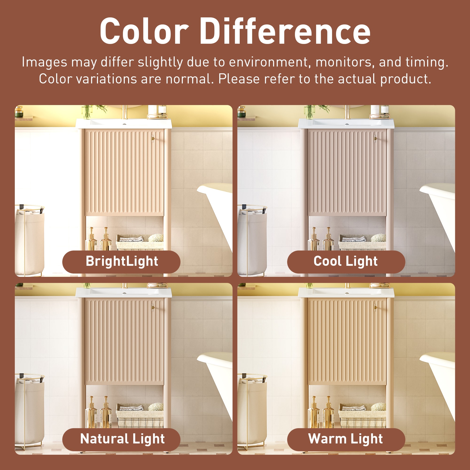 LUXEYARD 20-inch Bathroom Vanity with Ceramic Sink Freestanding