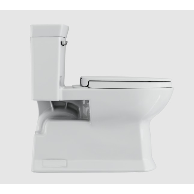 TOTO Cotton White Elongated Chair Height Soft Close 1-Piece Toilet