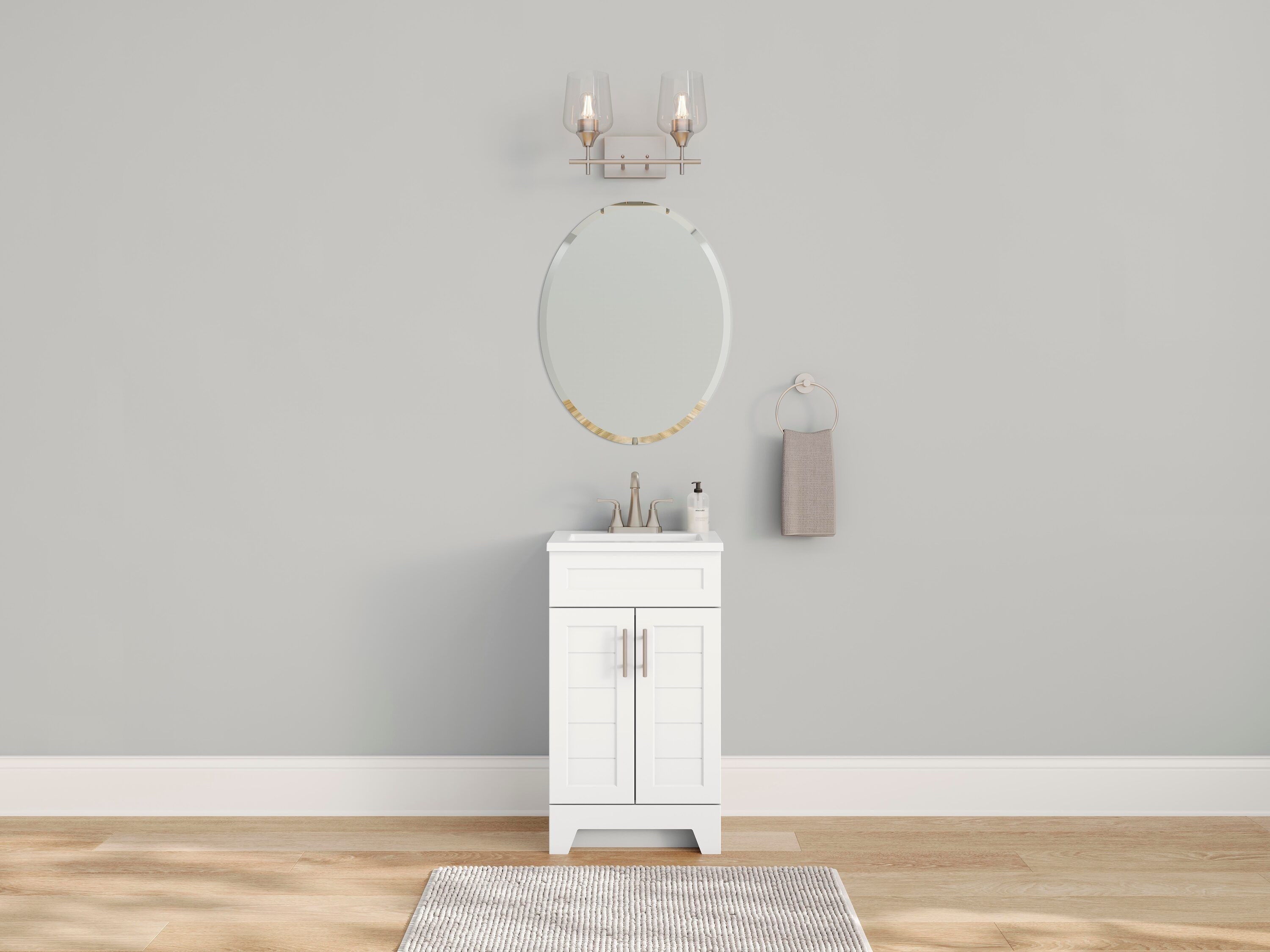 Style Selections Kirkman 18-in True White Single Sink Bathroom