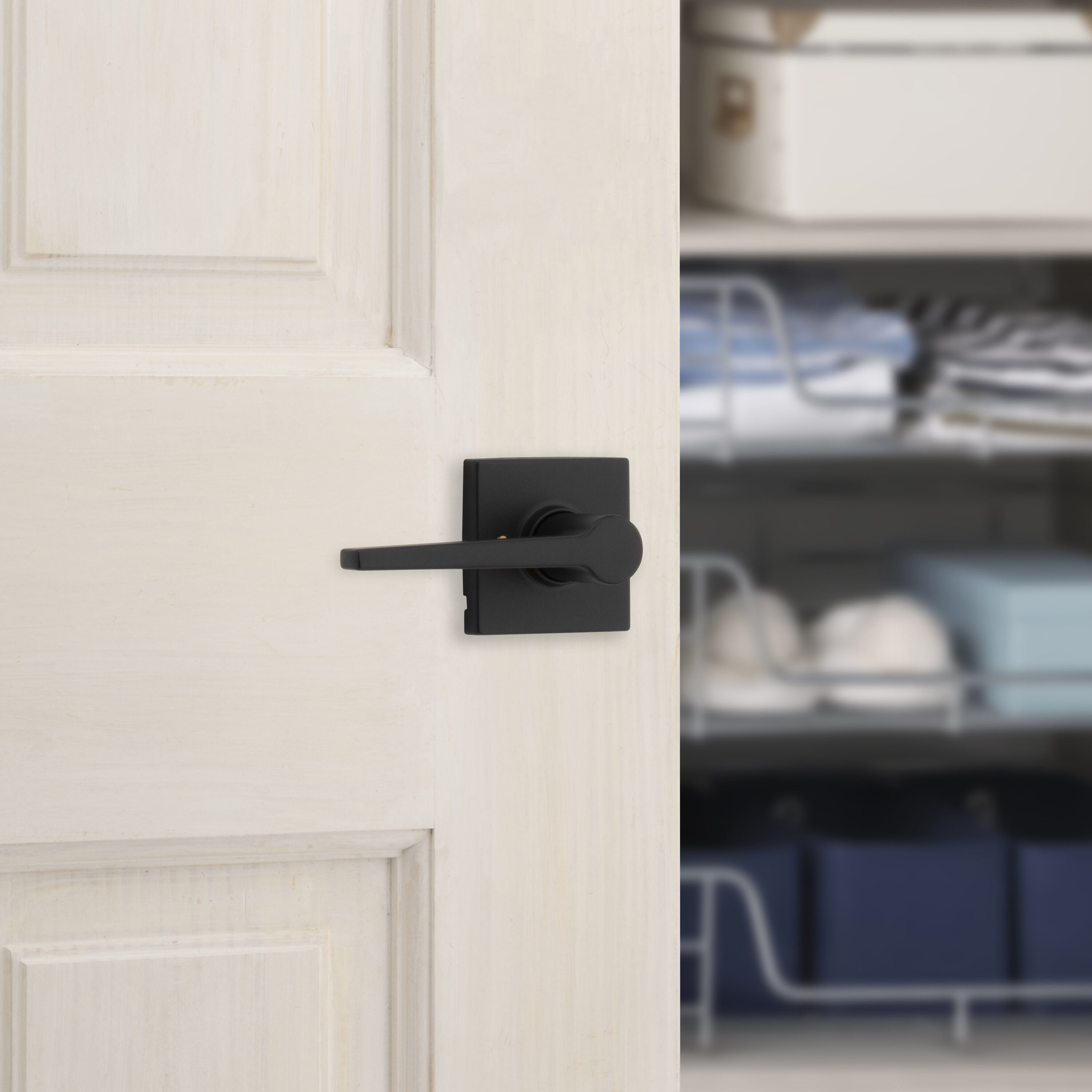 RELIABILT Dallas Matte Black Interior/Exterior Dummy Door Handle