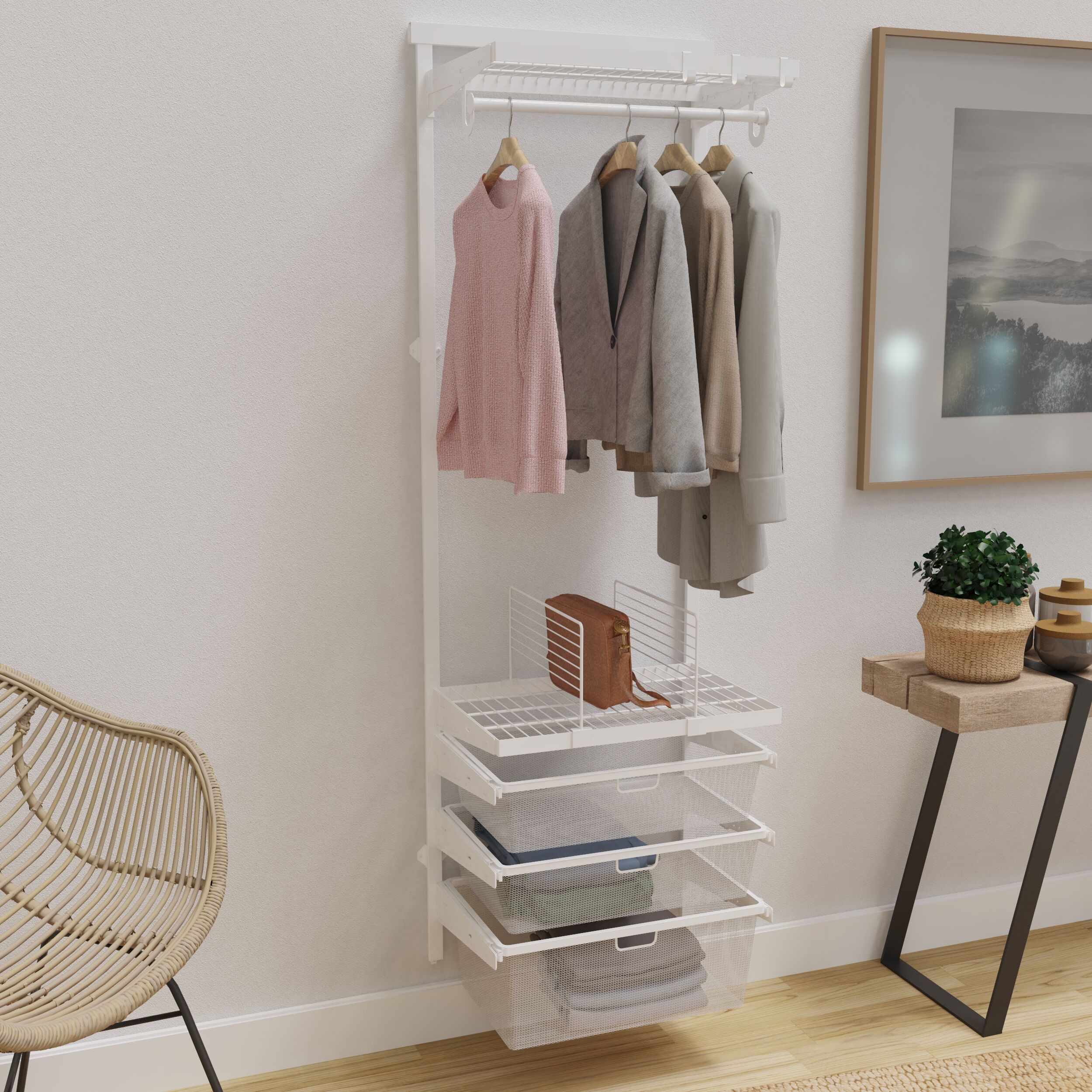 Shop Origin 21 Edda 2-ft Wire Closet with Mesh Drawers Collection