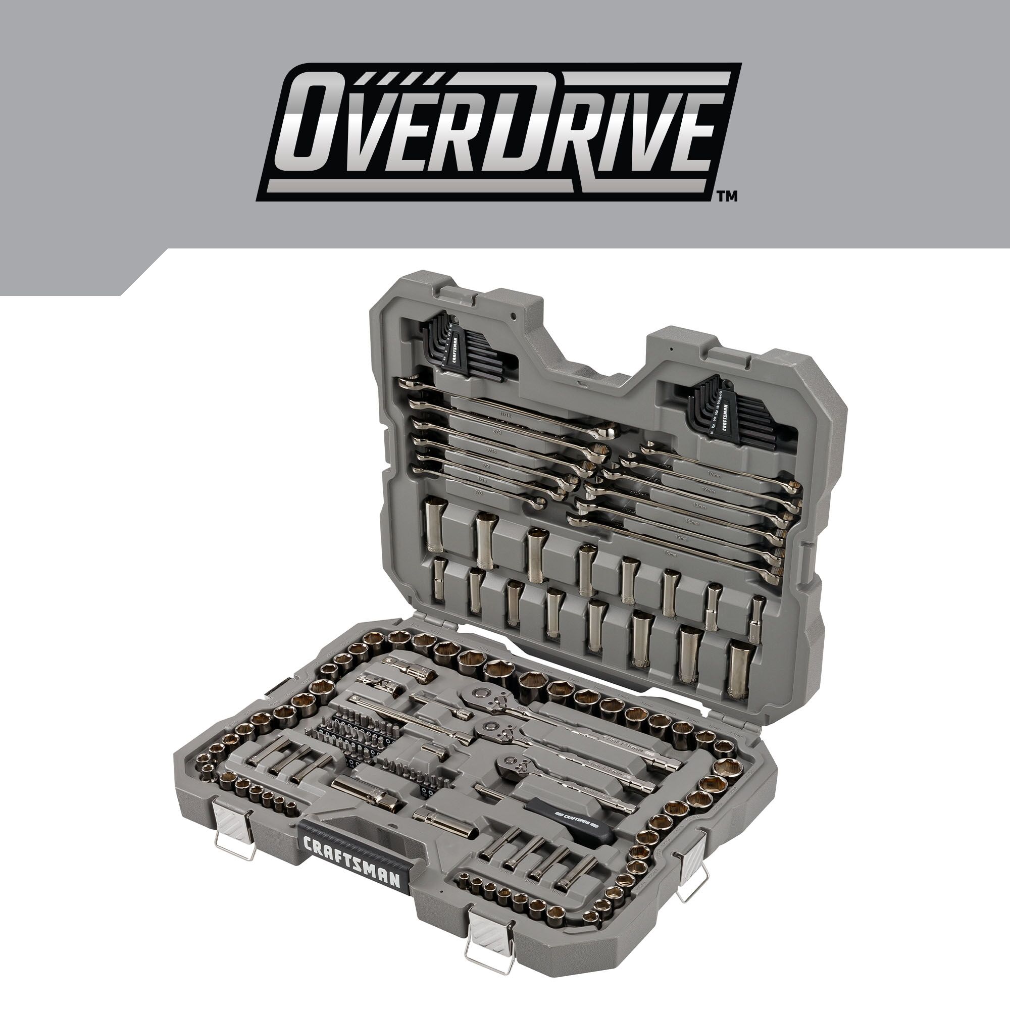 CRAFTSMAN OVERDRIVE 154-Piece Standard (SAE) and Metric Gunmetal