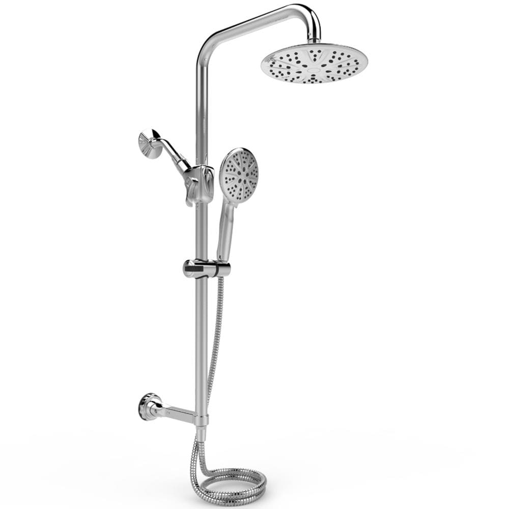 Jacuzzi Primo Chrome 8-in Round Dual/Combo Rain 1.8-GPM (6.8-LPM