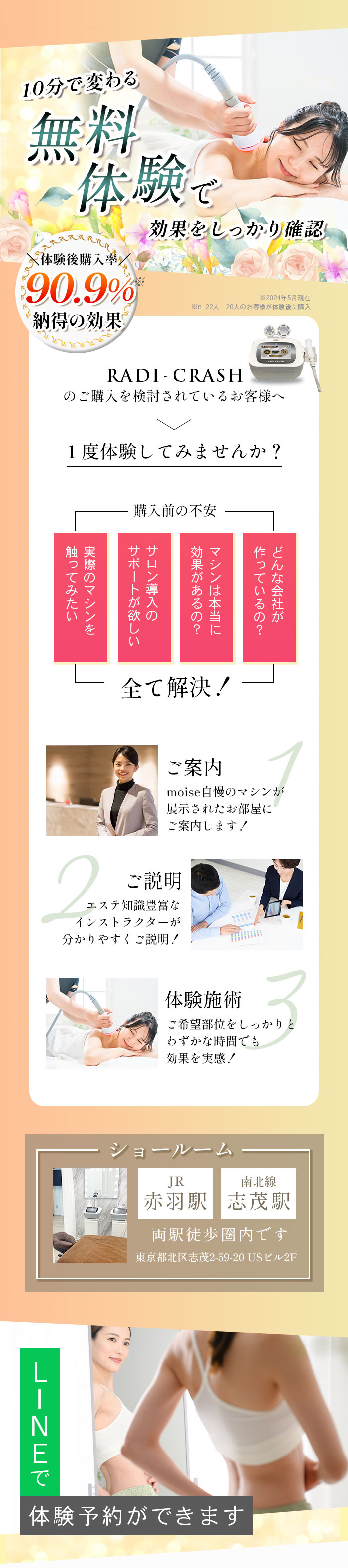 RADI CRASH ラジクラッシュ 株式会社モイセ 日本製の業務用美容機器