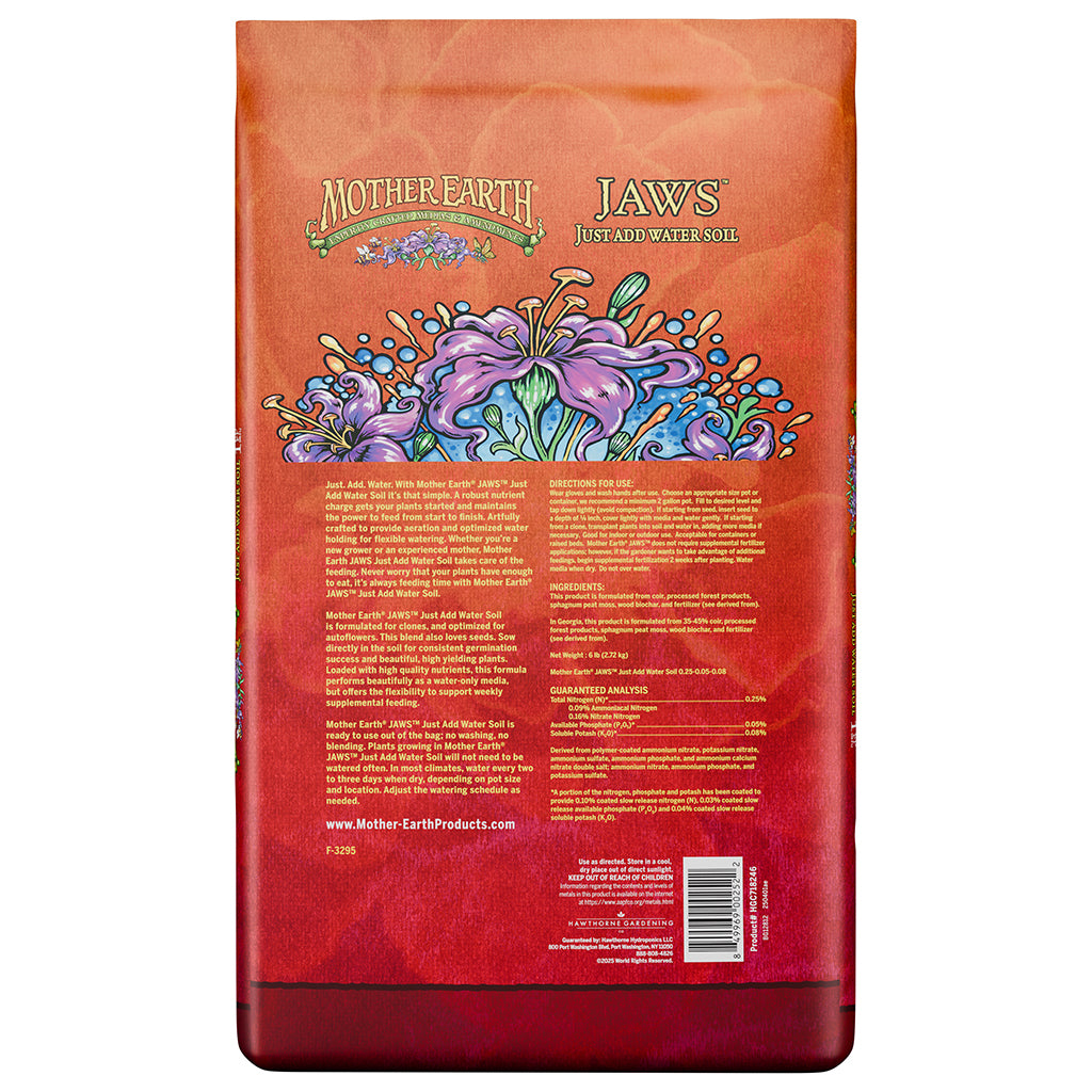 Mother Earth® J.A.W.S. – Just Add Water Super Soil for Home