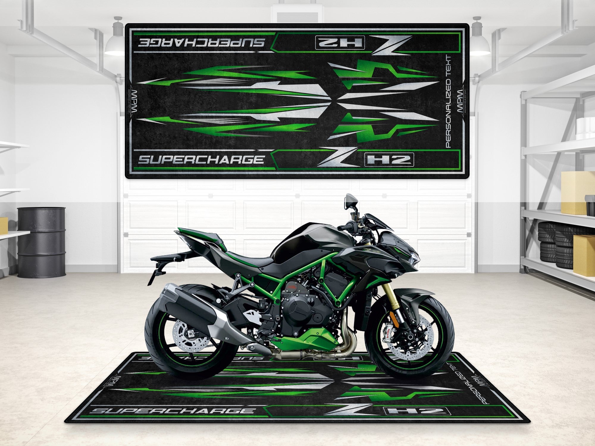 MPM Motorcycle Mat for Kawasaki ZH2 - MM7418