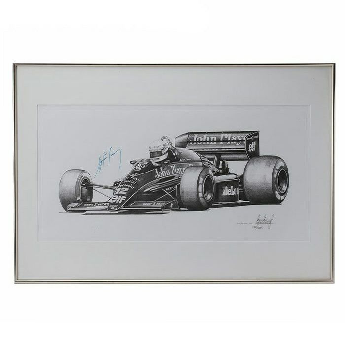 アイルトン・セナ 直筆サイン入りF1写真
