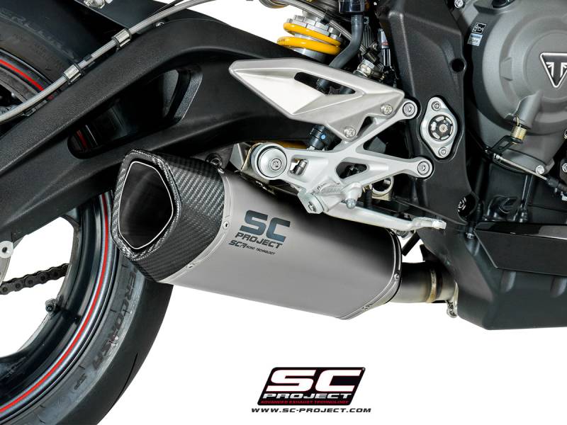 SC Project SC1-R Slip-on Exhaust: Triumph Street Triple RS/S/R