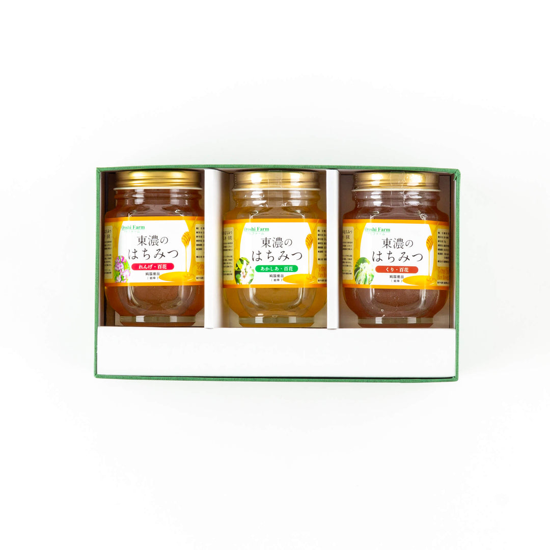 東濃はちみつ3個セット – もとてらす東美濃