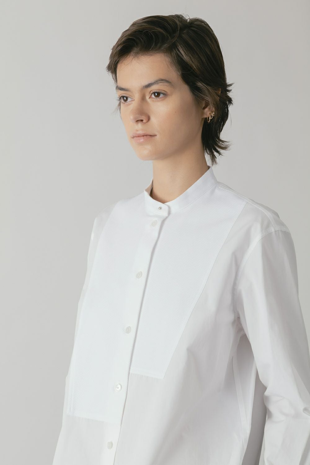 ASYMMETRIC BOSOM SHIRT | CINOH