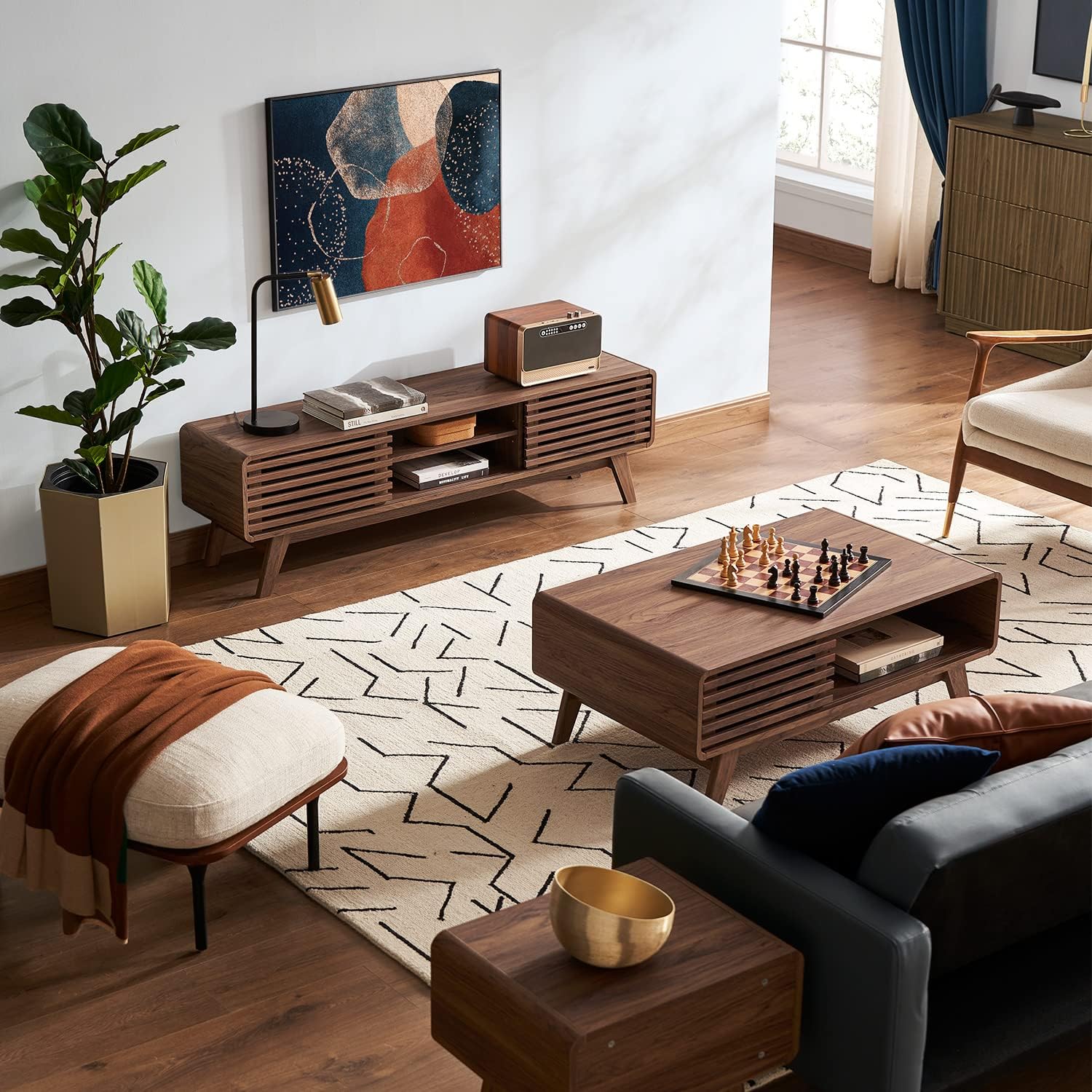 Ensley Coffee Table, Walnut – Mopio