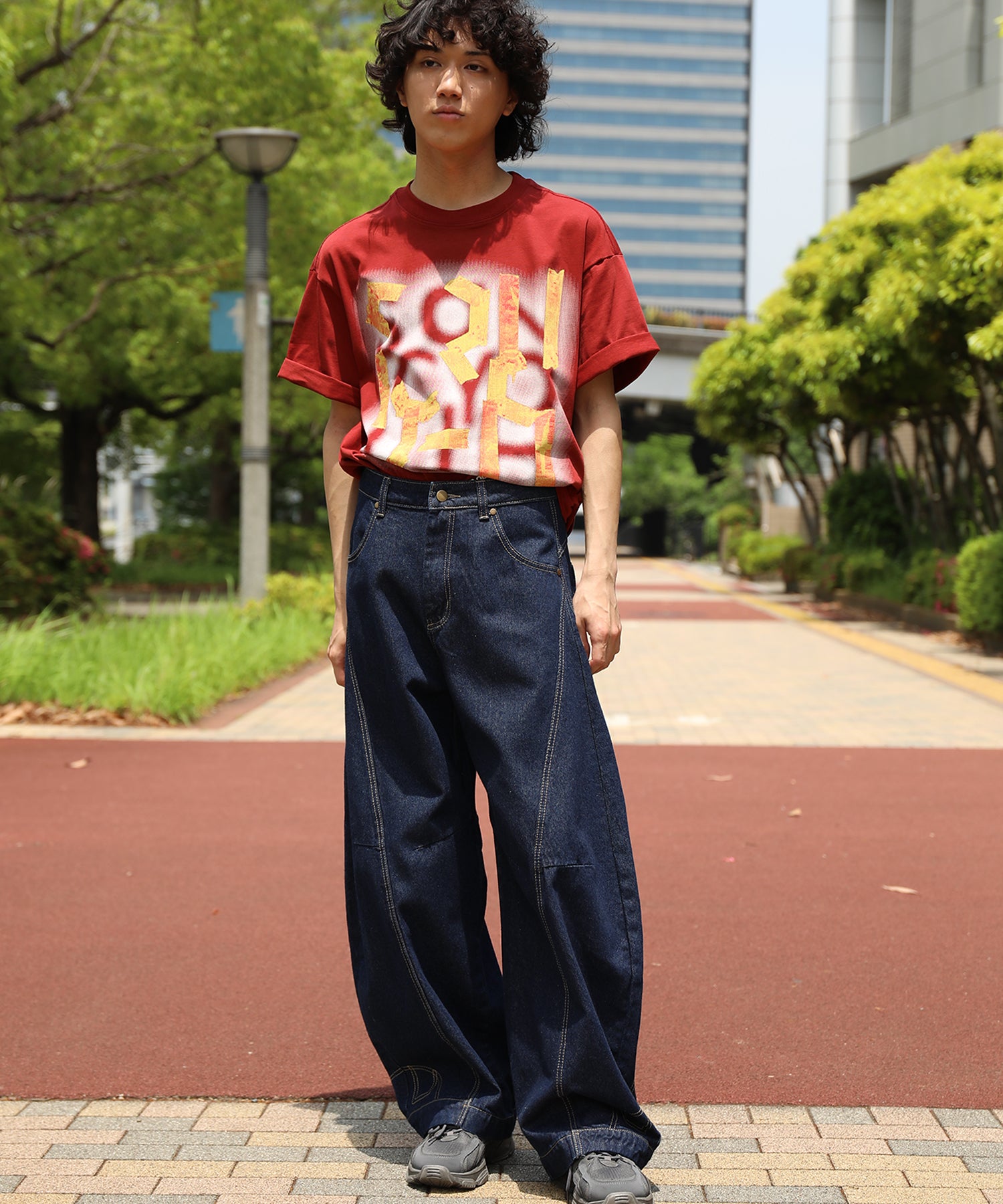 刺繍なしバージョン追加！HOOK -select- 逆さデザインバルーンジーンズ