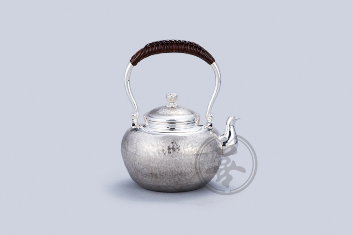 純銀 湯沸4.5寸目 茣蓙目 | 森銀器製作所